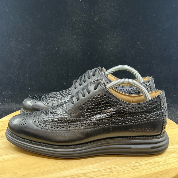 Cole Haan Grand 360 Crocodile Skin Black Leather Size 8.5 Mens main image 7
